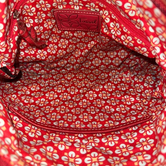 Fossil Floral Red and Cream Women's Bag. (BT 1) - Picture 10 of 13